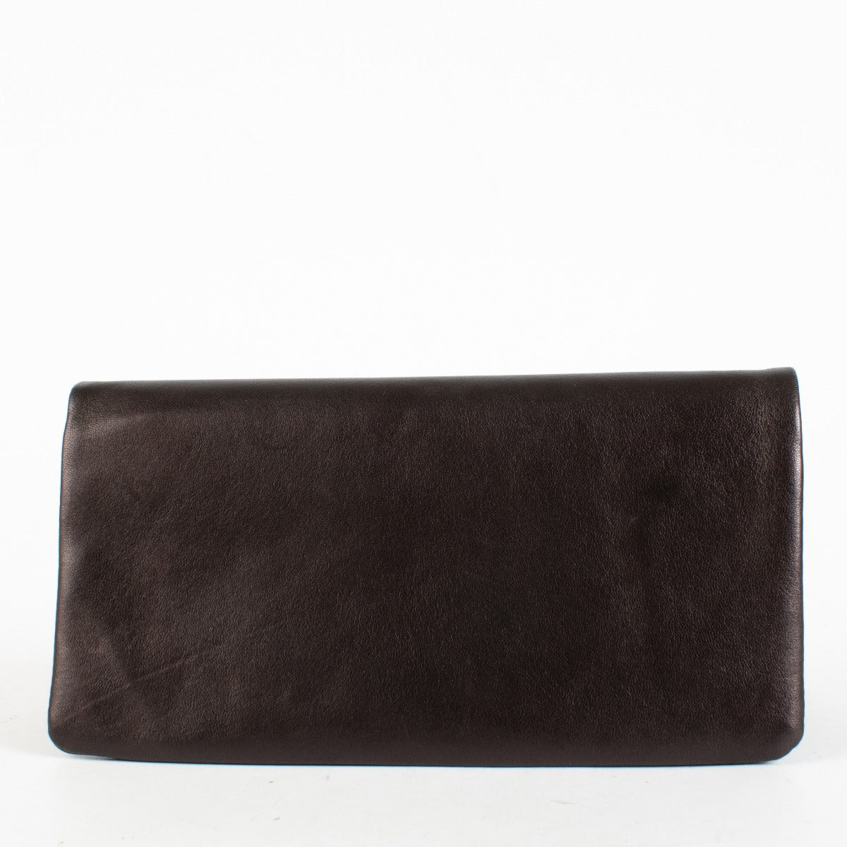 Prada Bruine Metallic Leren Clutch
