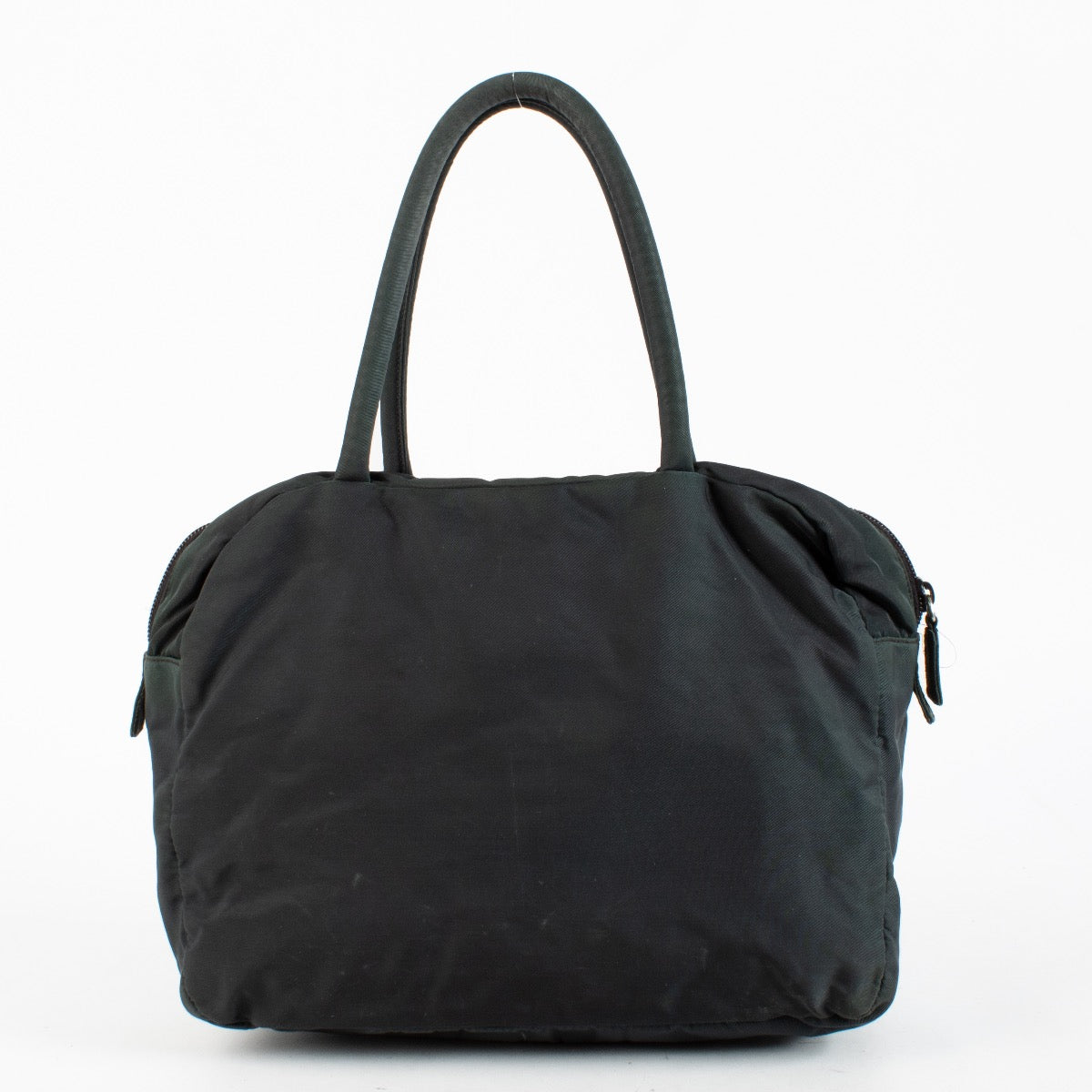 Authentic Preloved Prada Green Nylon Handbag on labellov.com
