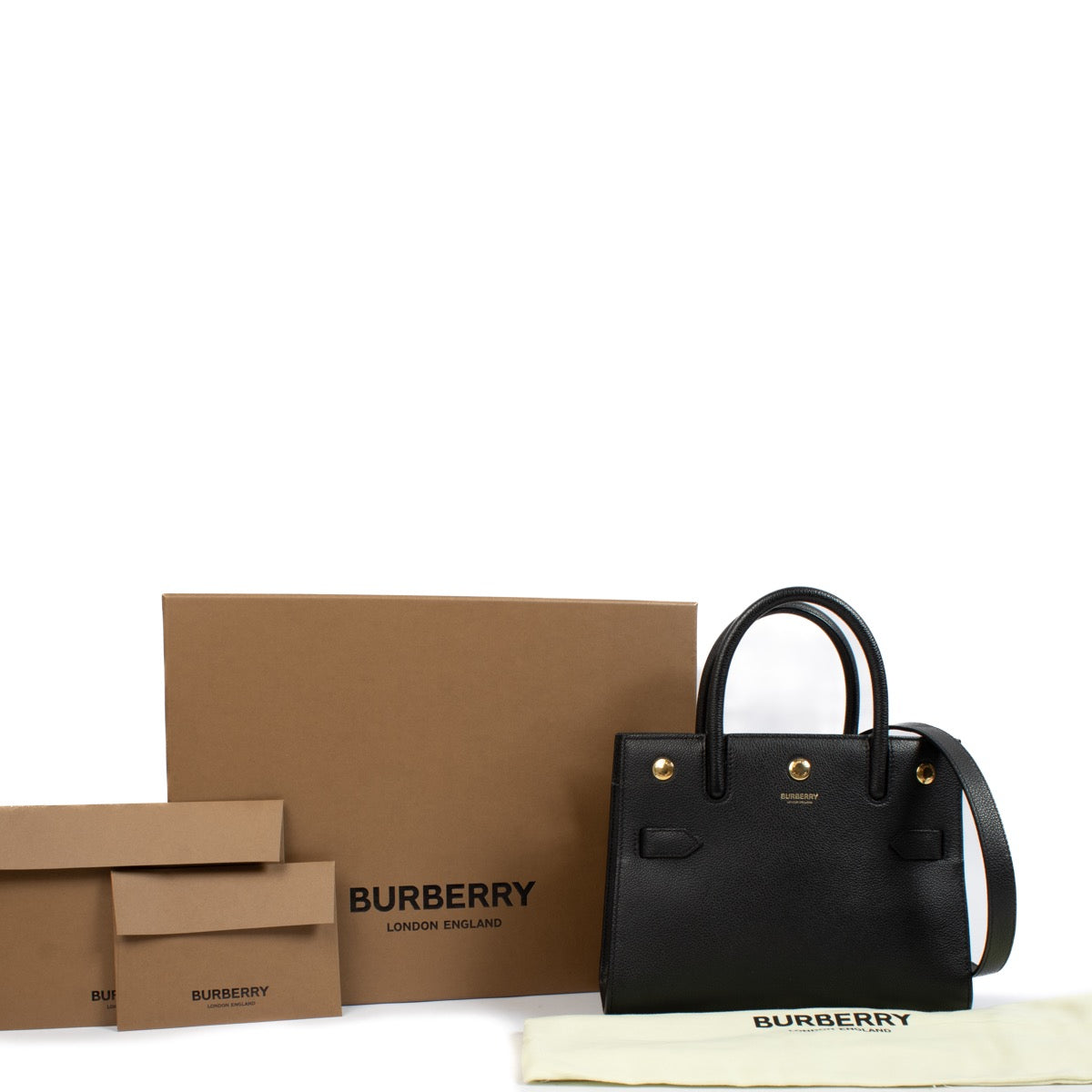 shop 100% authentic second hand Burberry Black Mini Title Bag on Labellov.com