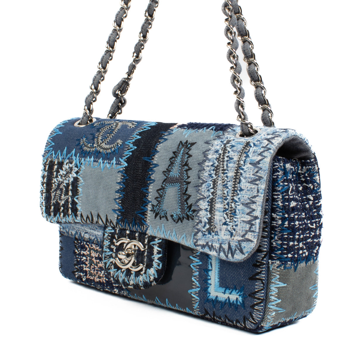 Chanel Denim Patchwork Medium Classic Flap Bag