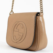 Gucci Nude Soho Leather Chain Crossbody Bag