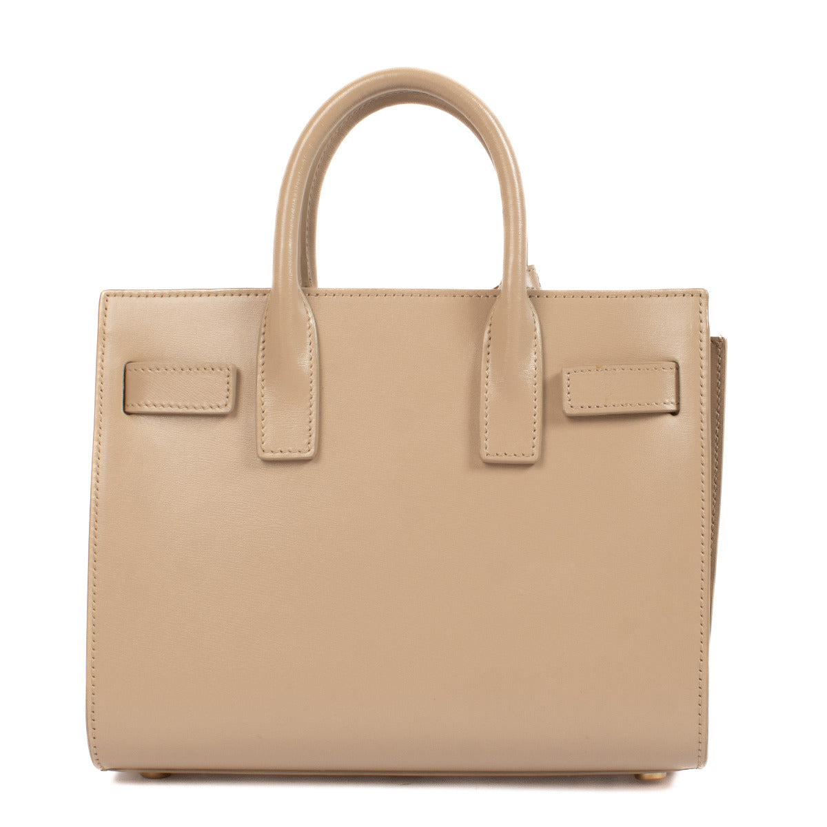 Saint Laurent Nude Smooth Leather Sac de Jour Nano Tas