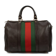 authentic pre loved Gucci Brown Leather Boston Bag on Labellov.com