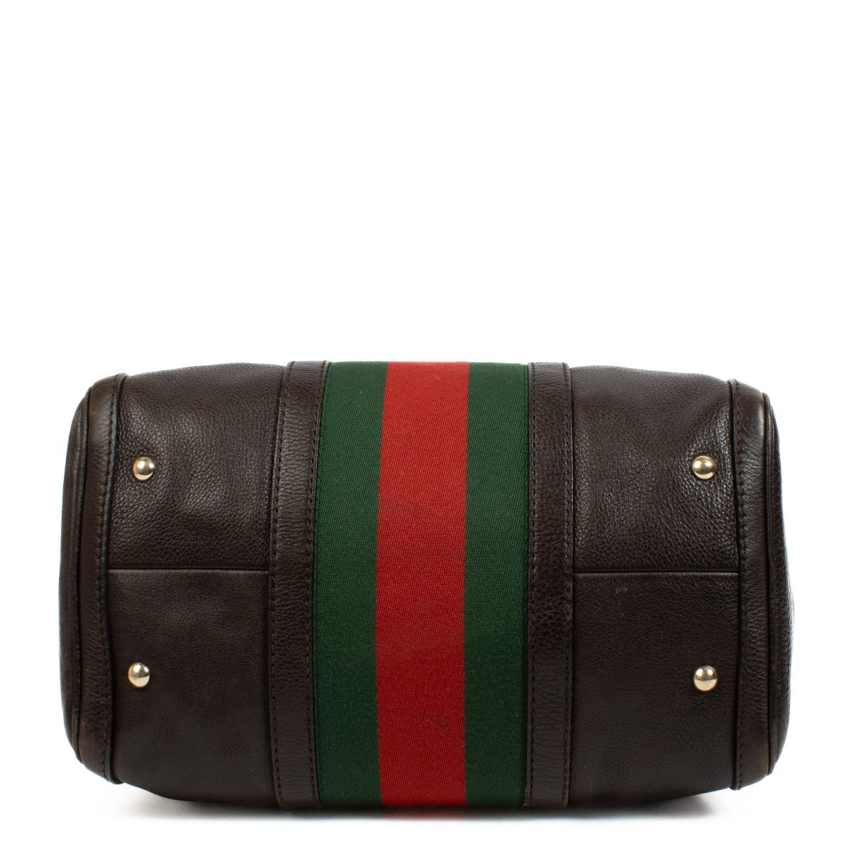 authentic pre loved Gucci Brown Leather Boston Bag on Labellov.com