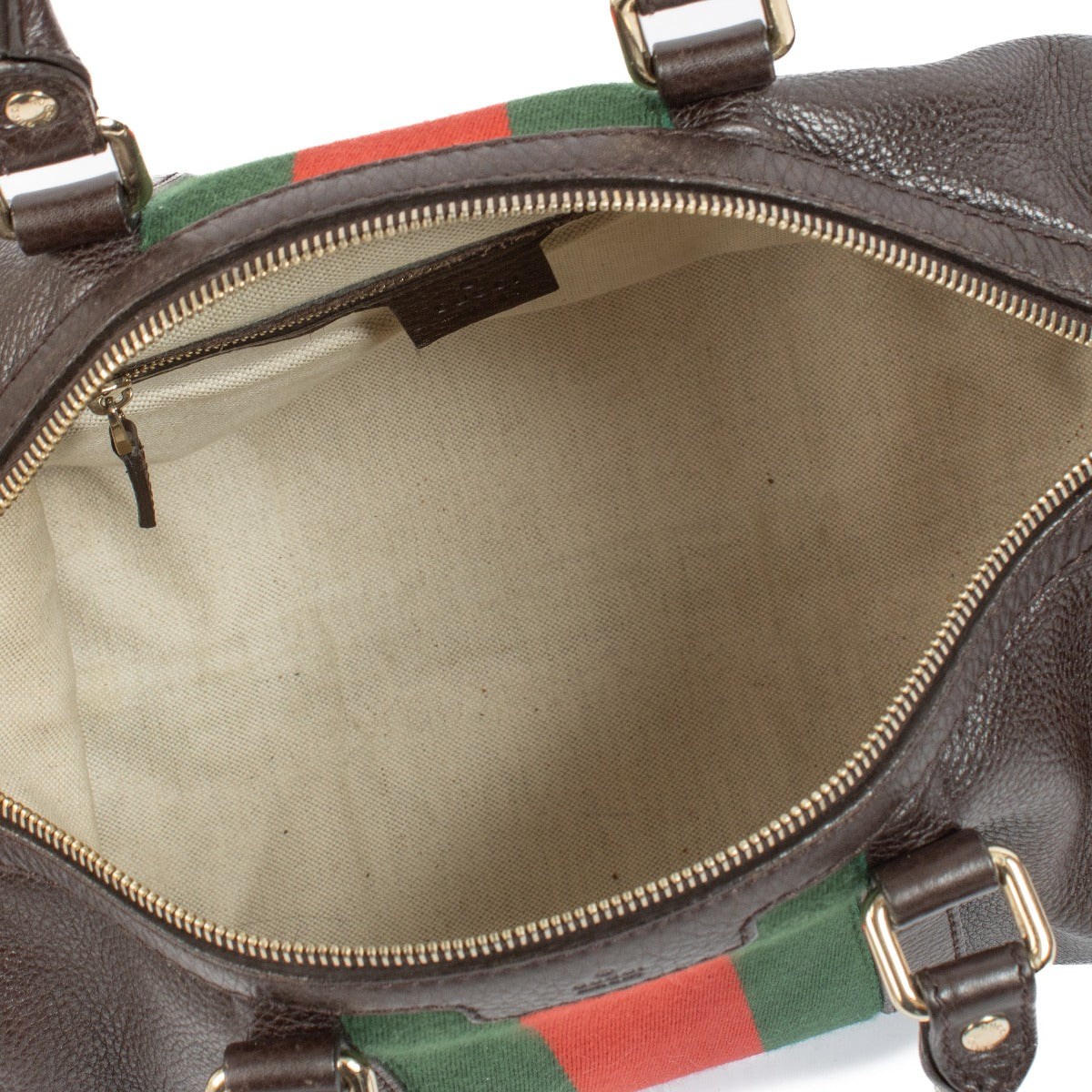 authentic pre loved Gucci Brown Leather Boston Bag on Labellov.com
