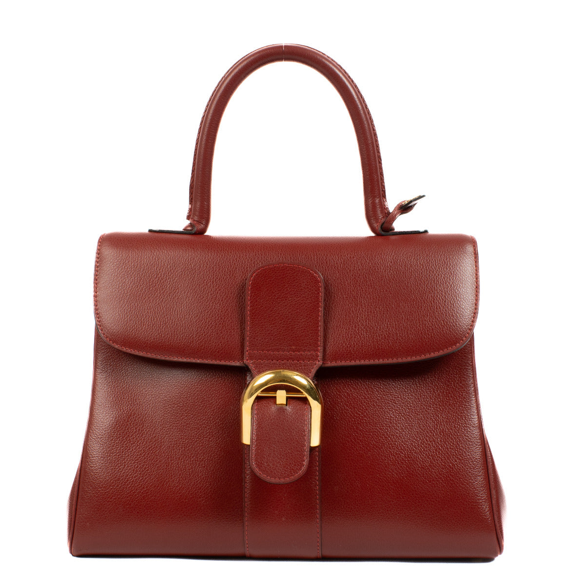Delvaux Burgundy Red MM Brillant Bag