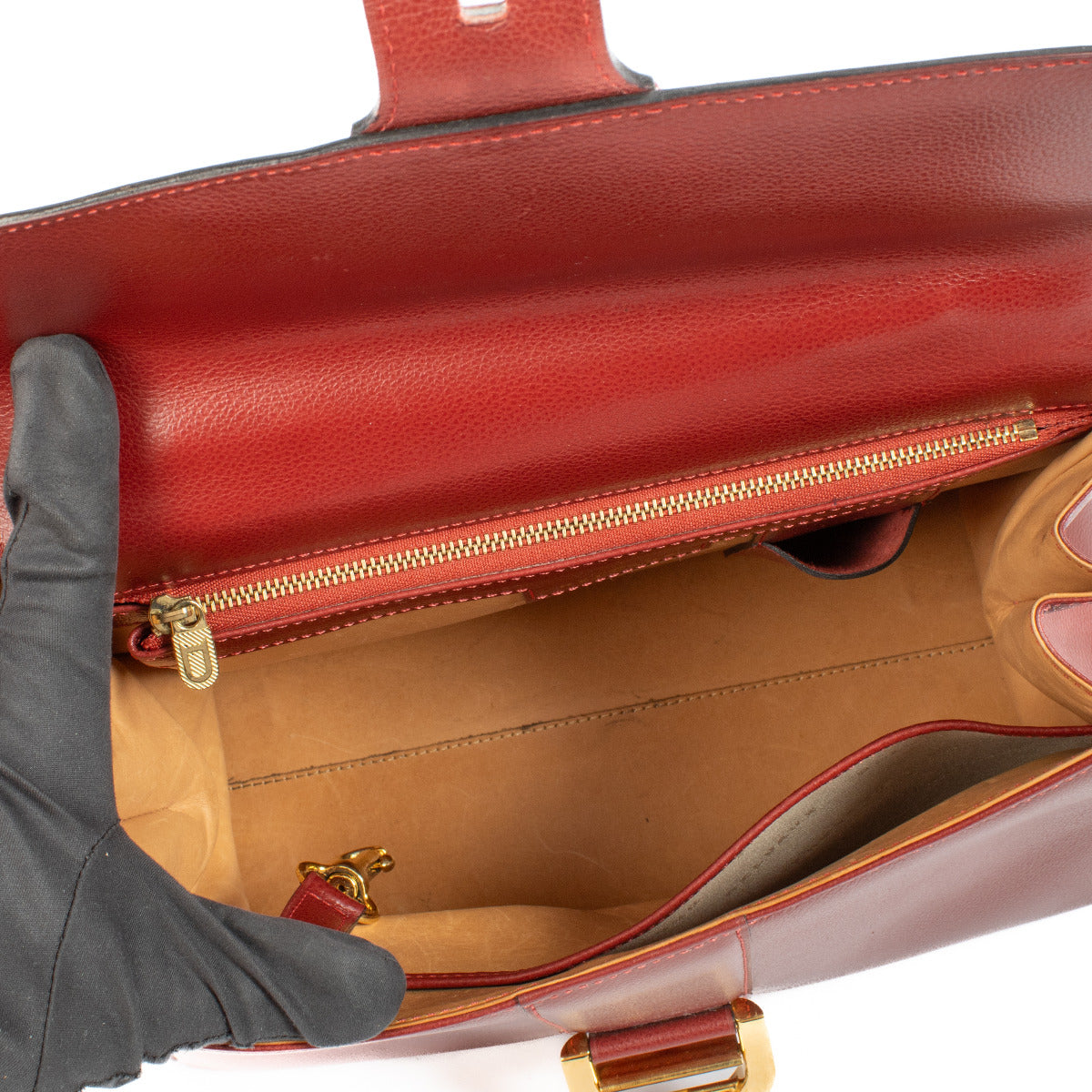 Delvaux Brillant MM Rouge Bourgogne
