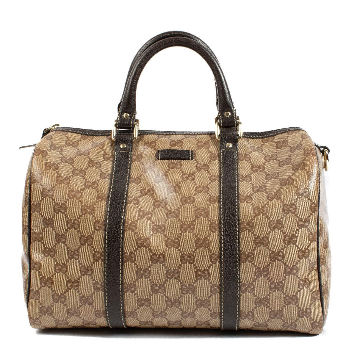 Shop safe online at Labellov in Antwerp and Knokke this 100% authentic second hand Gucci GG Crystal Joy Medium Boston Bag. Veilig online tweedehands authentieke Gucci GG Crystal Joy Medium Boston Bag handtas kopen bij Labellov.