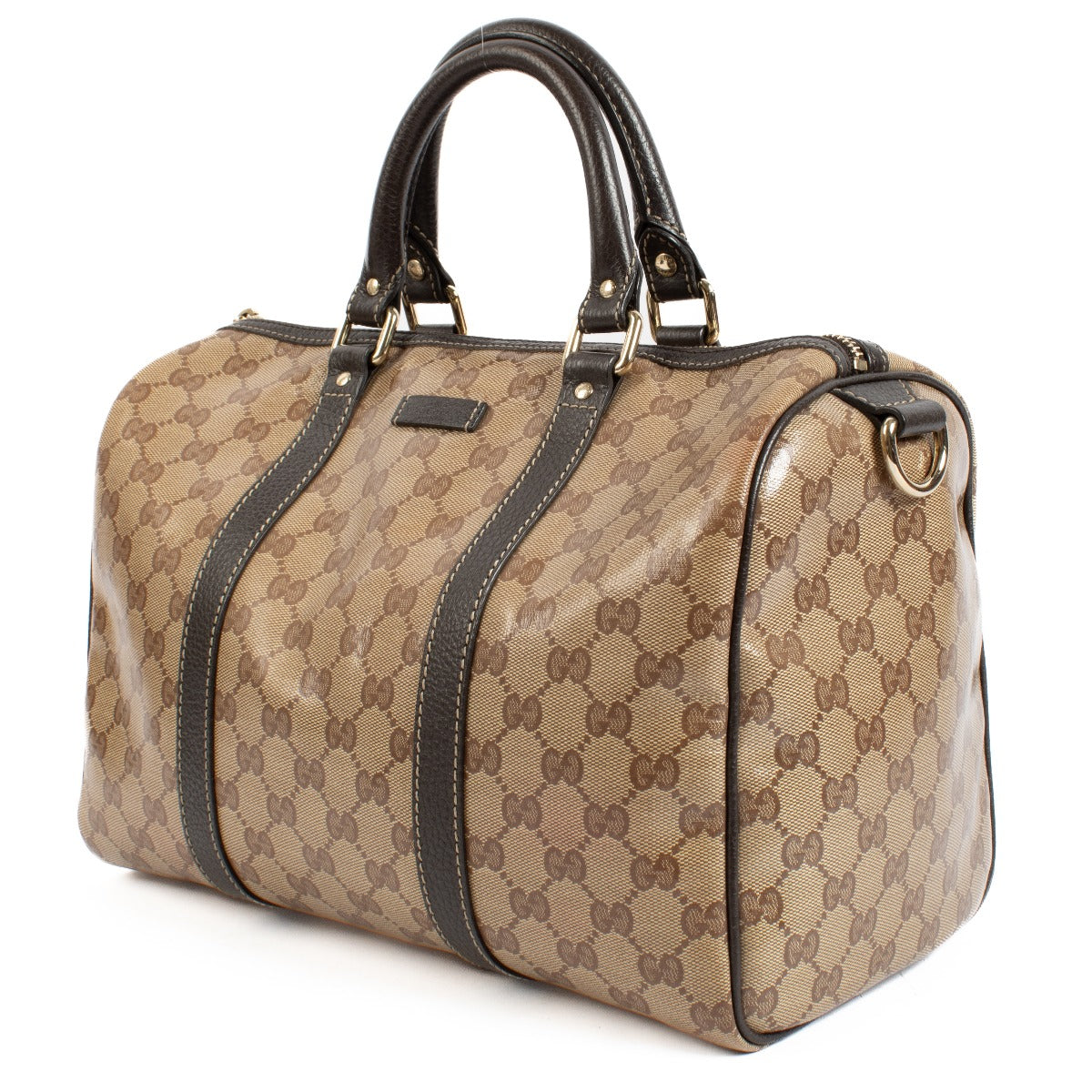 Shop safe online at Labellov in Antwerp and Knokke this 100% authentic second hand Gucci GG Crystal Joy Medium Boston Bag. Veilig online tweedehands authentieke Gucci GG Crystal Joy Medium Boston Bag handtas kopen bij Labellov.