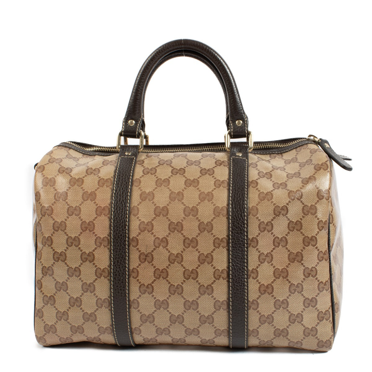 Shop safe online at Labellov in Antwerp and Knokke this 100% authentic second hand Gucci GG Crystal Joy Medium Boston Bag. Veilig online tweedehands authentieke Gucci GG Crystal Joy Medium Boston Bag handtas kopen bij Labellov.