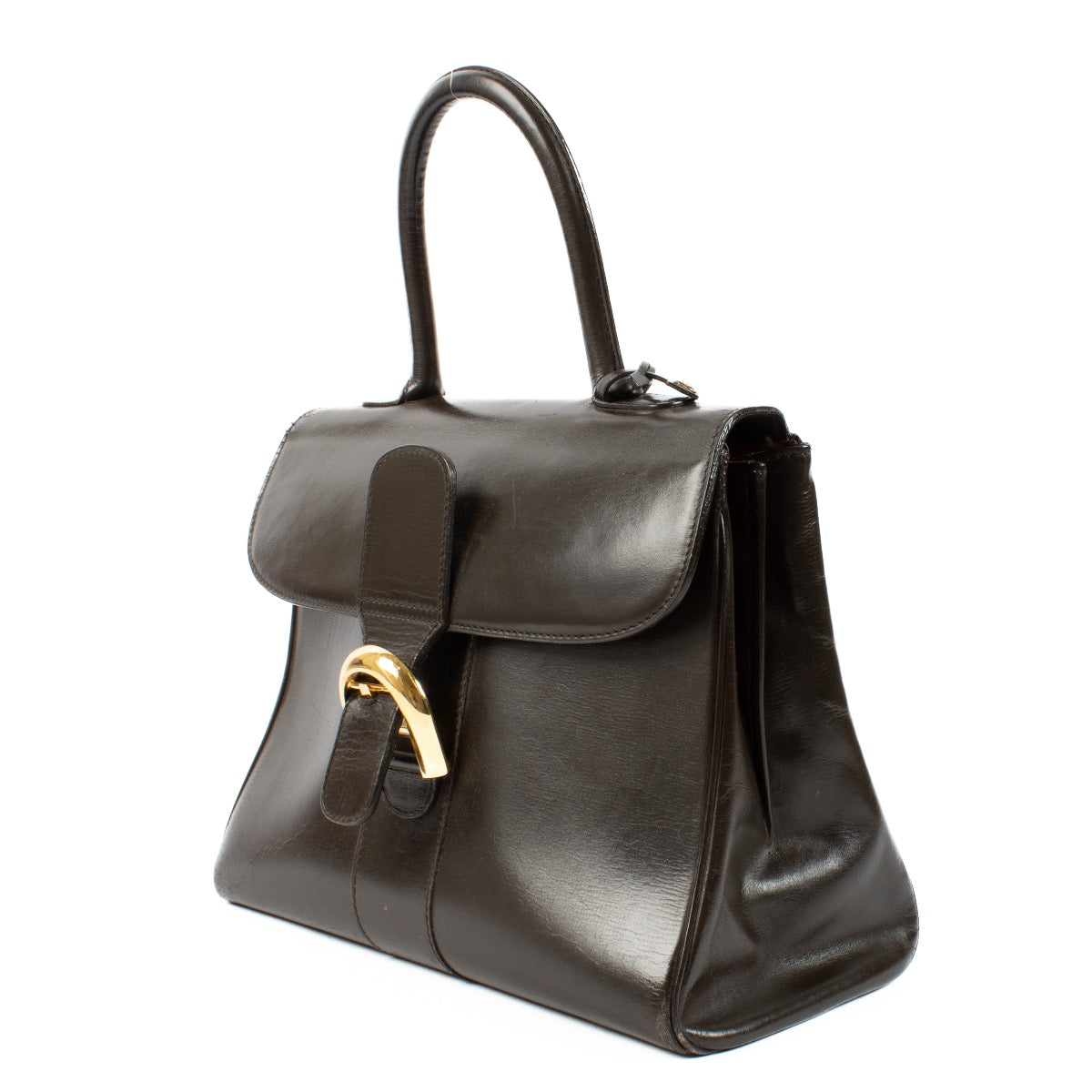 shop 100% authentic second hand Delvaux Brown Box Brillant MM Bag on Labellov.com