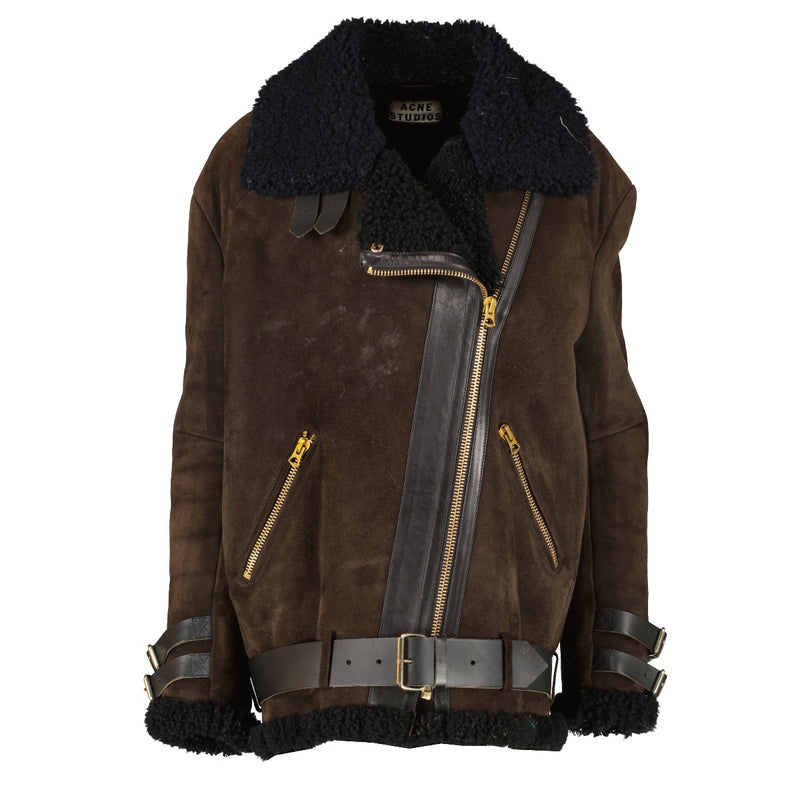 Acne Studios Brown Velocite Shearling Jacket