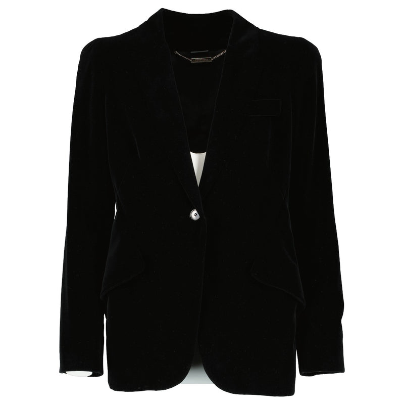 Alexander McQueen Black Velvet Blazer - Size 42