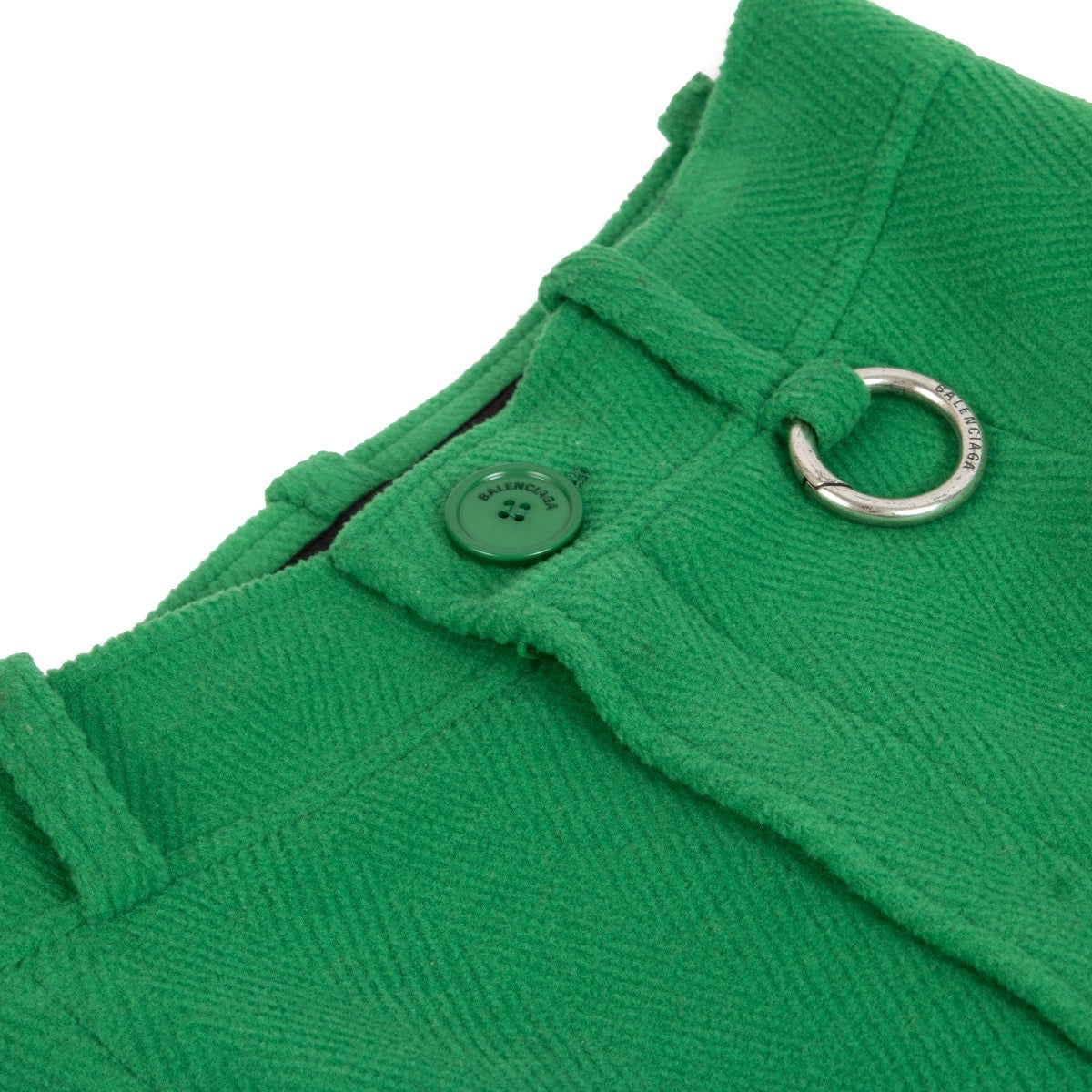 Authentic Second Hand Balenciaga Winter 2018 Green Wool Skirt on Labellov.com