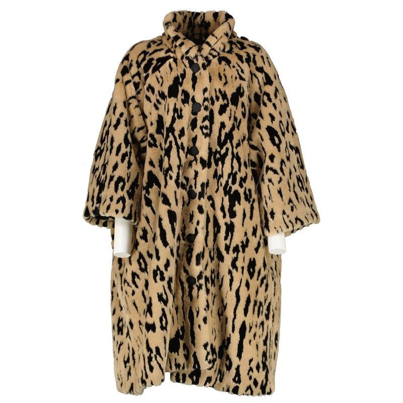 Balenciaga Spring 2018 Leopard Print Faux Fur Coat