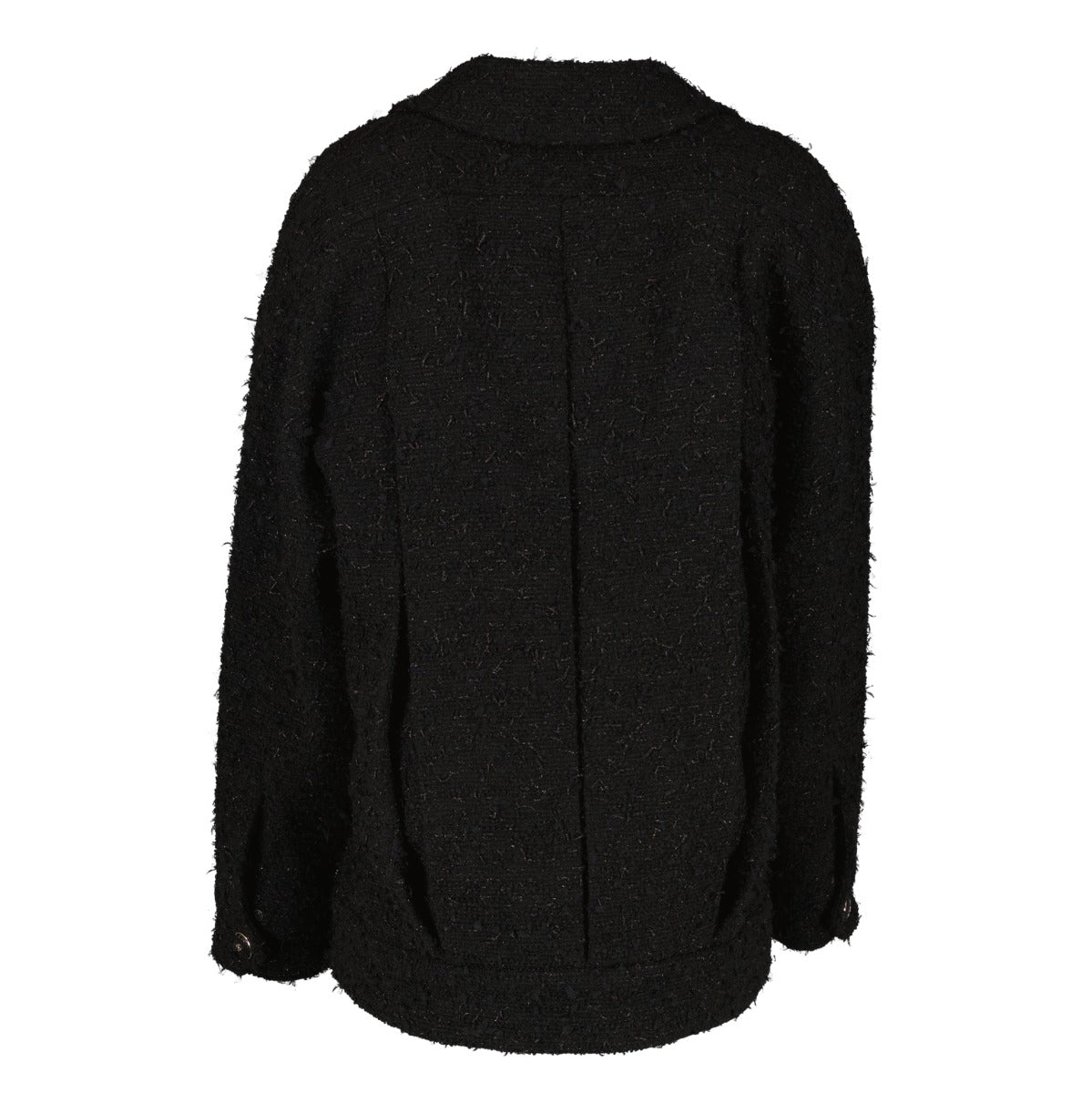Chanel 21A Black Shimmer Tweed Jacket