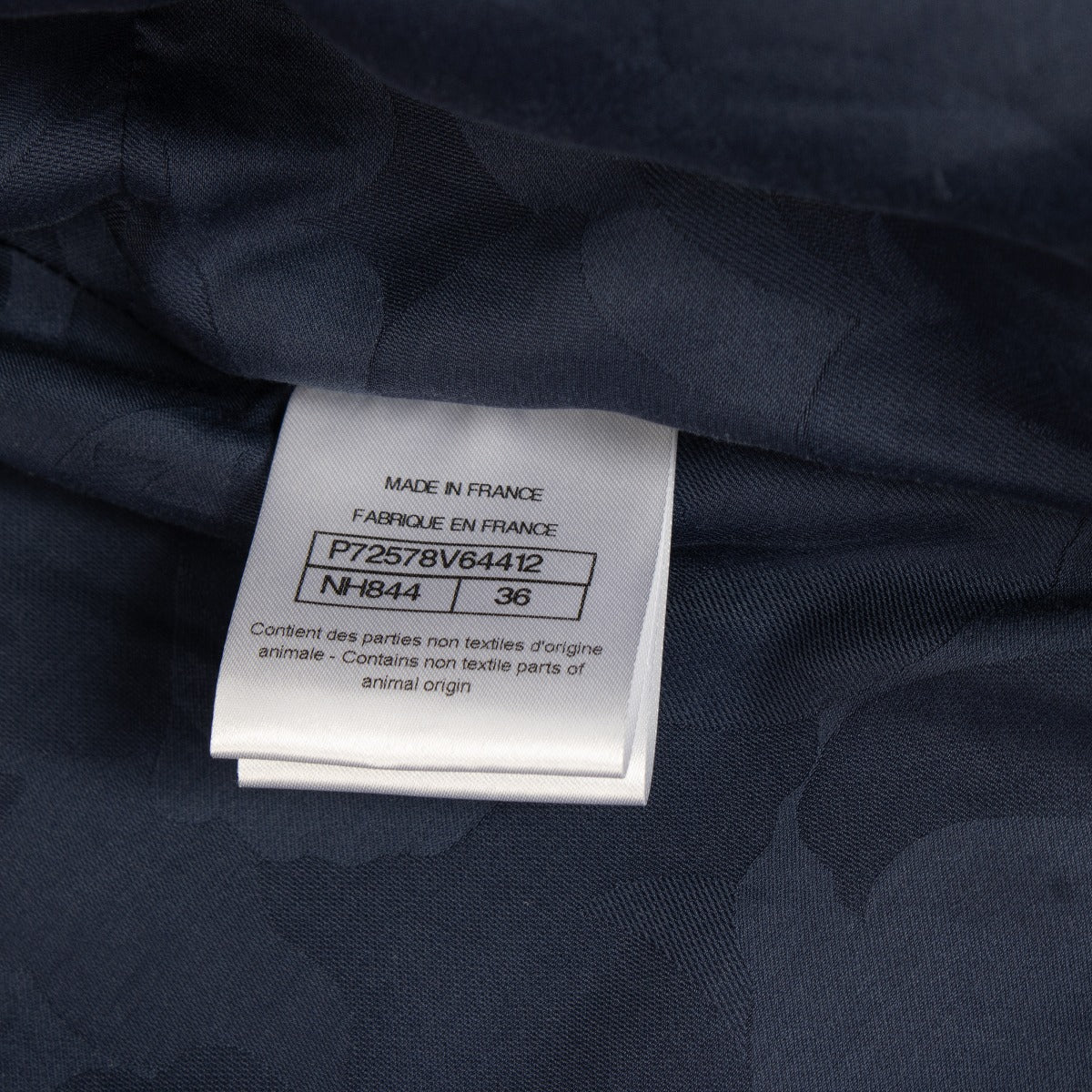 Chanel 22S Blue Cotton Tweed Coat - Size FR36