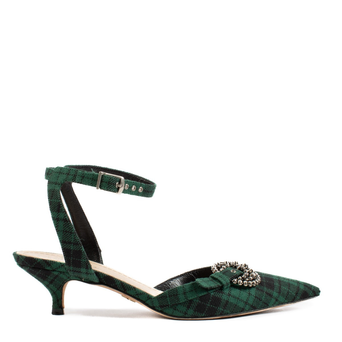 Shop safe online at Labellov in Antwerp, Brussels and Knokke these 100% authentic second hand Christian Dior Green Checked Kitten Heels - size 37,5. Veilig online tweedehands authentieke Christian Dior Green Checked Kitten Heels - size 37,5 kopen bij Labe