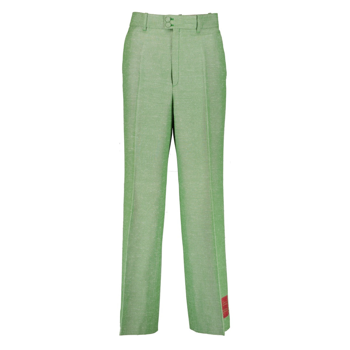 shop 100% authentic second hand Gucci Green Orgasmique Trousers - Size 40 on Labellov.com