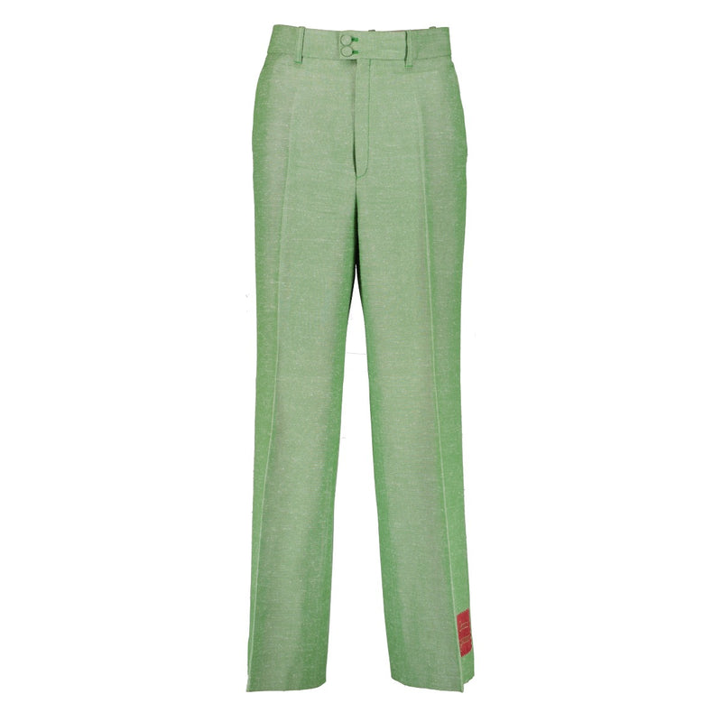 shop 100% authentic second hand Gucci Green Orgasmique Trousers - Size 40 on Labellov.com