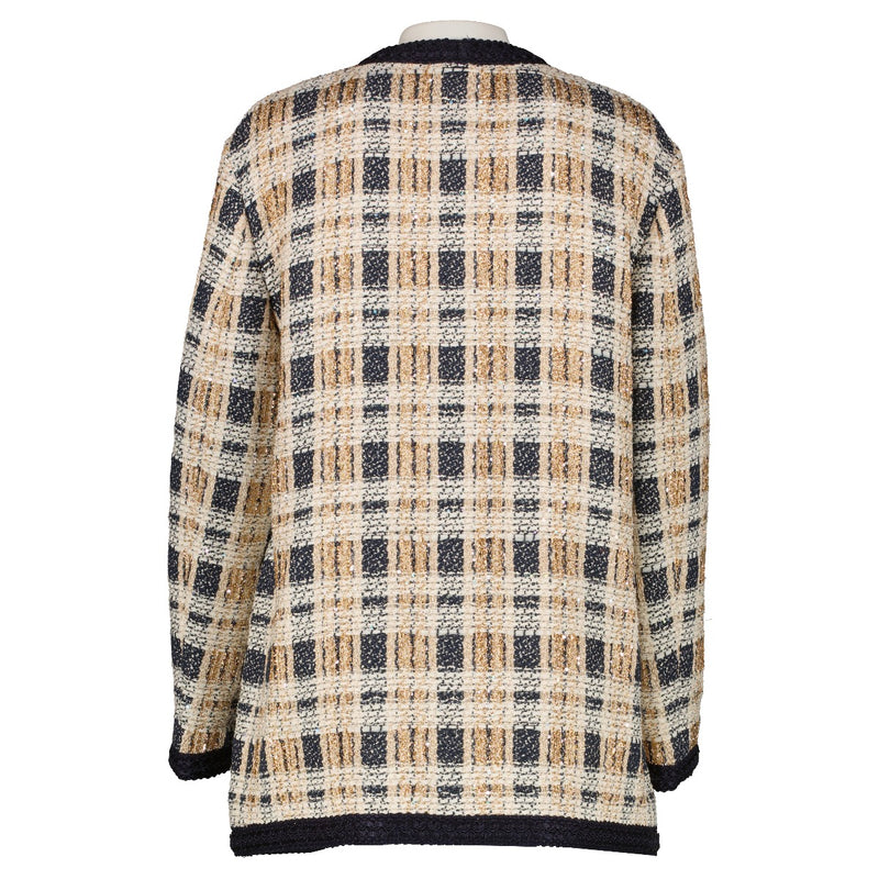 Gucci Multicolor Check Tweed Jacket