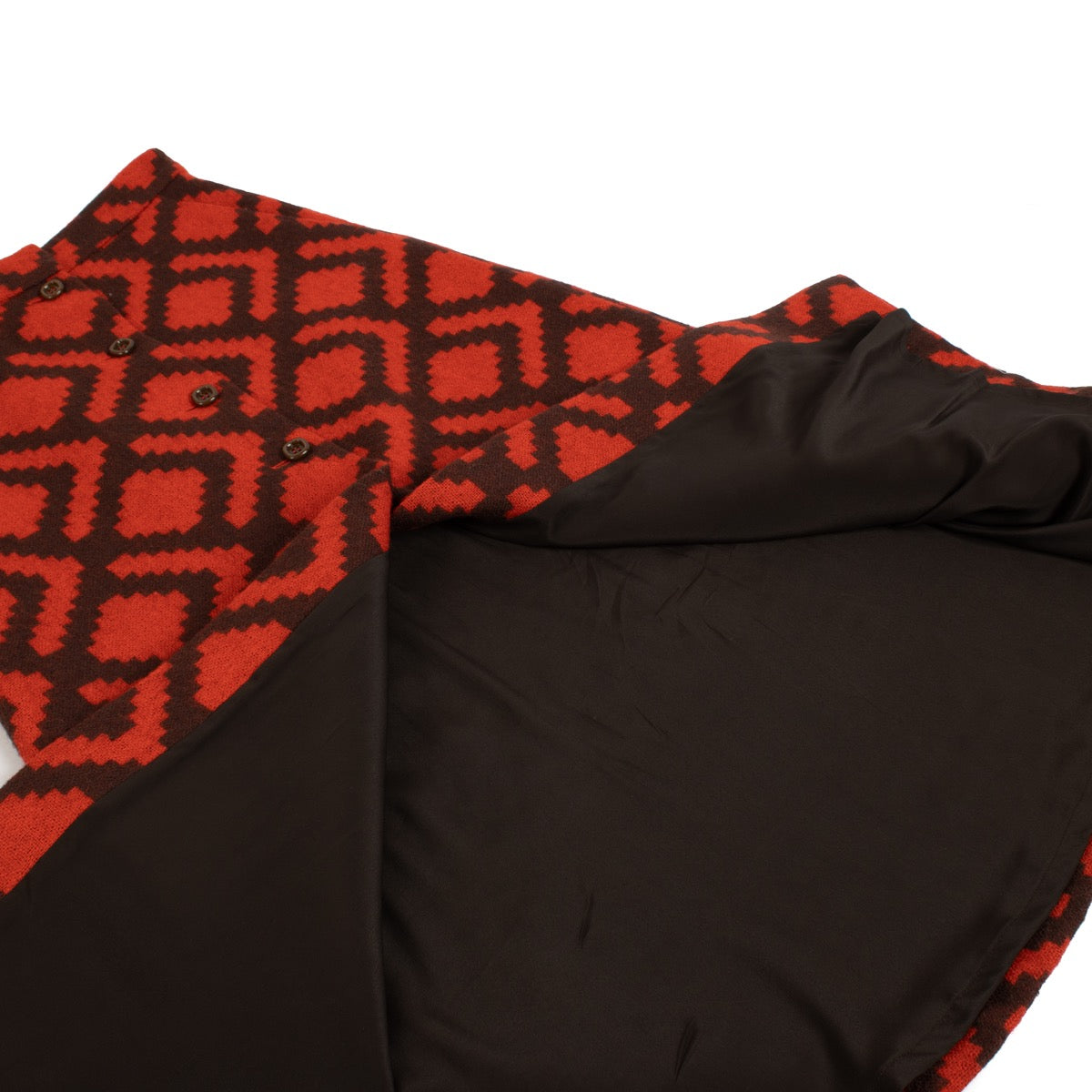 shop 100% authentic second hand Gucci Red Pattern Wool Skirt - Size 40 on Labellov.com