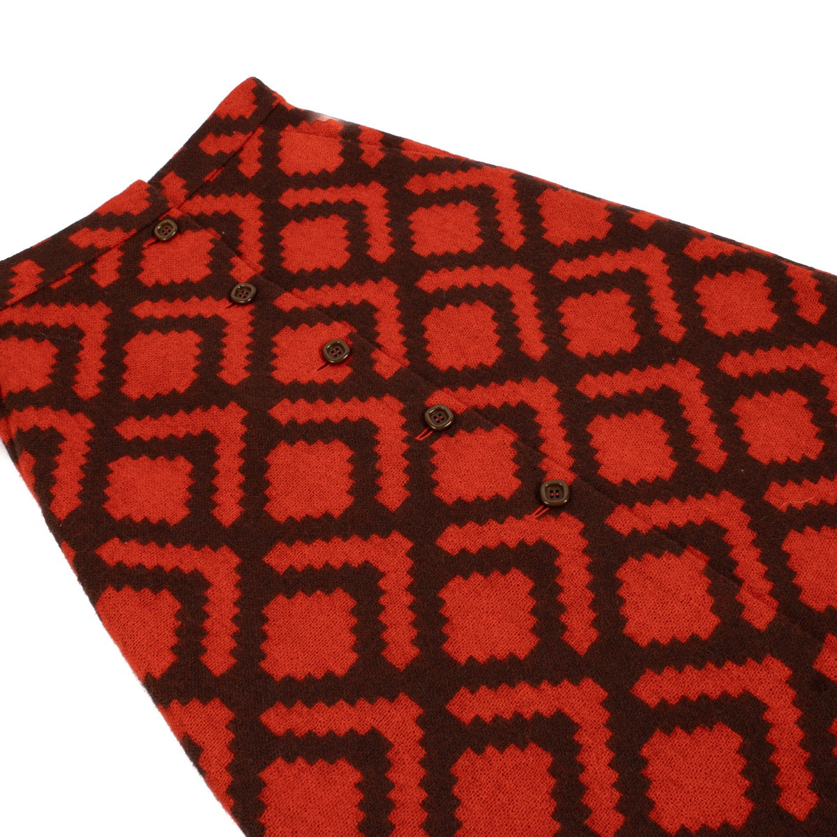 shop 100% authentic second hand Gucci Red Pattern Wool Skirt - Size 40 on Labellov.com