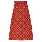 shop 100% authentic second hand Gucci Red Pattern Wool Skirt - Size 40 on Labellov.com