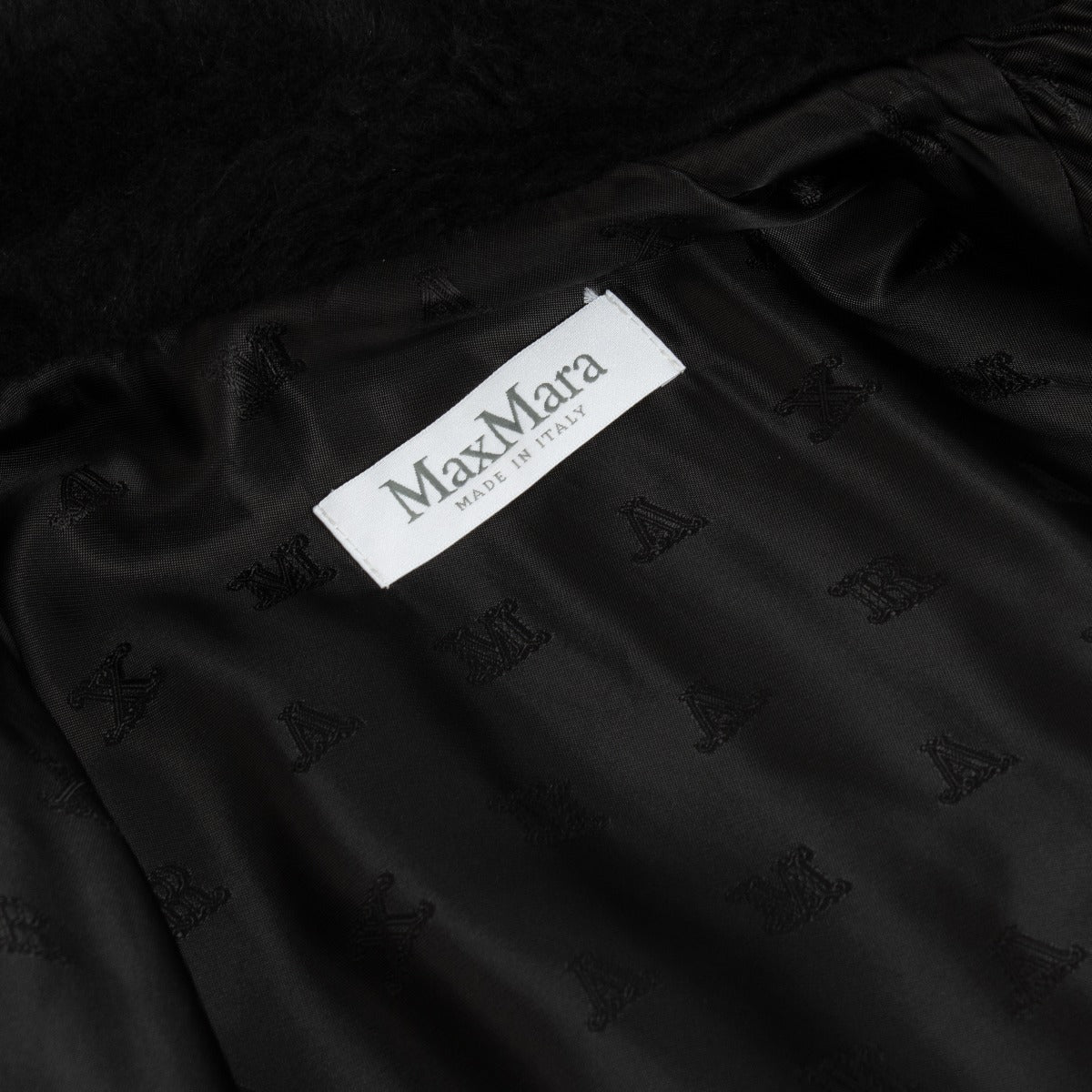 Max Mara Zwarte Teddy Tebe Cape - Eén Maat