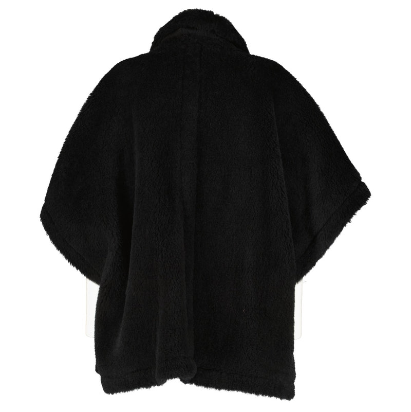 Max Mara Black Teddy Tebe Cape