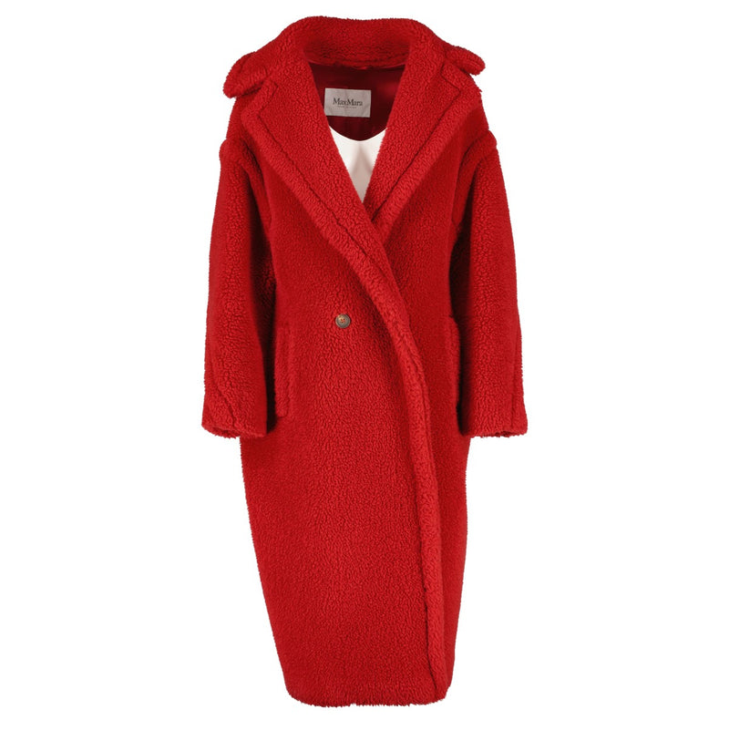 Max Mara Red Teddy Bear Icon Coat
