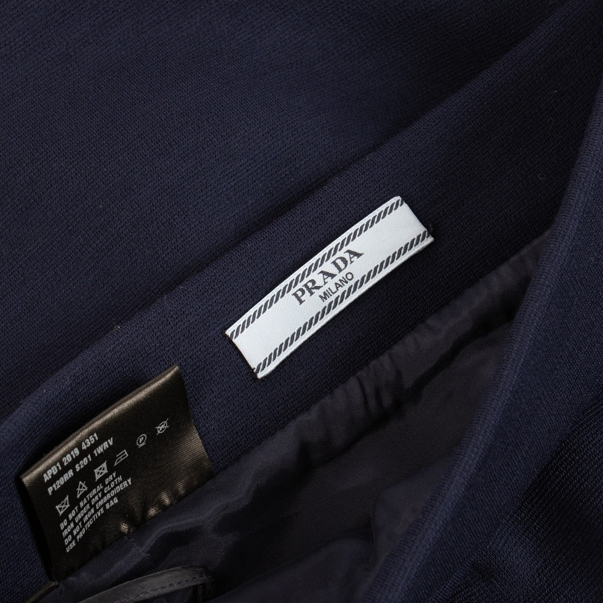 buy 100% authentic pre loved Prada Blue White Embroidered Skirt on Labellov.com