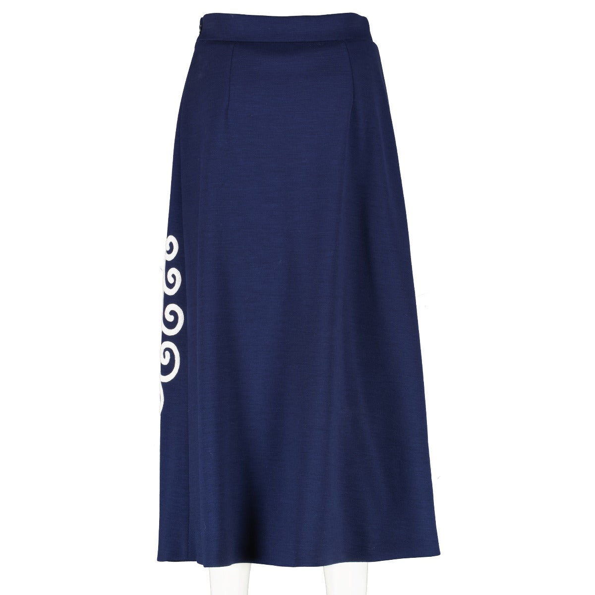 buy 100% authentic pre loved Prada Blue White Embroidered Skirt on Labellov.com