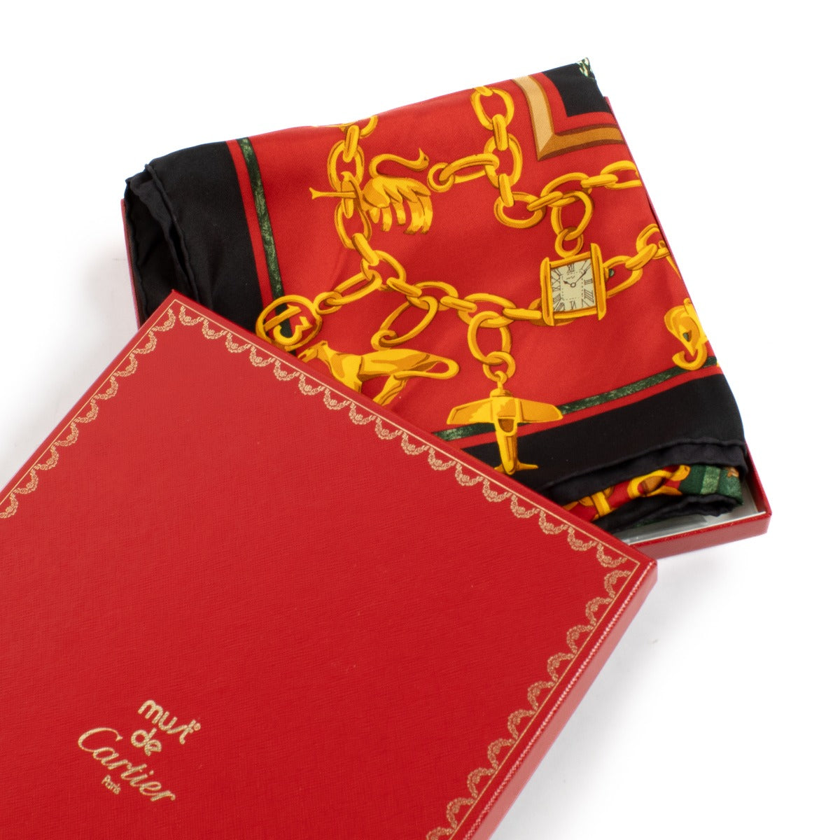 buy 100% authentic pre loved Cartier Red Must de Cartier Scarf on Labellov.com