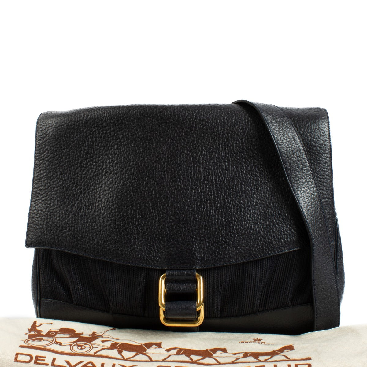 buy 100% authentic pre loved Delvaux Blue Toile de Cuir Crossbody Bag on Labellov.com