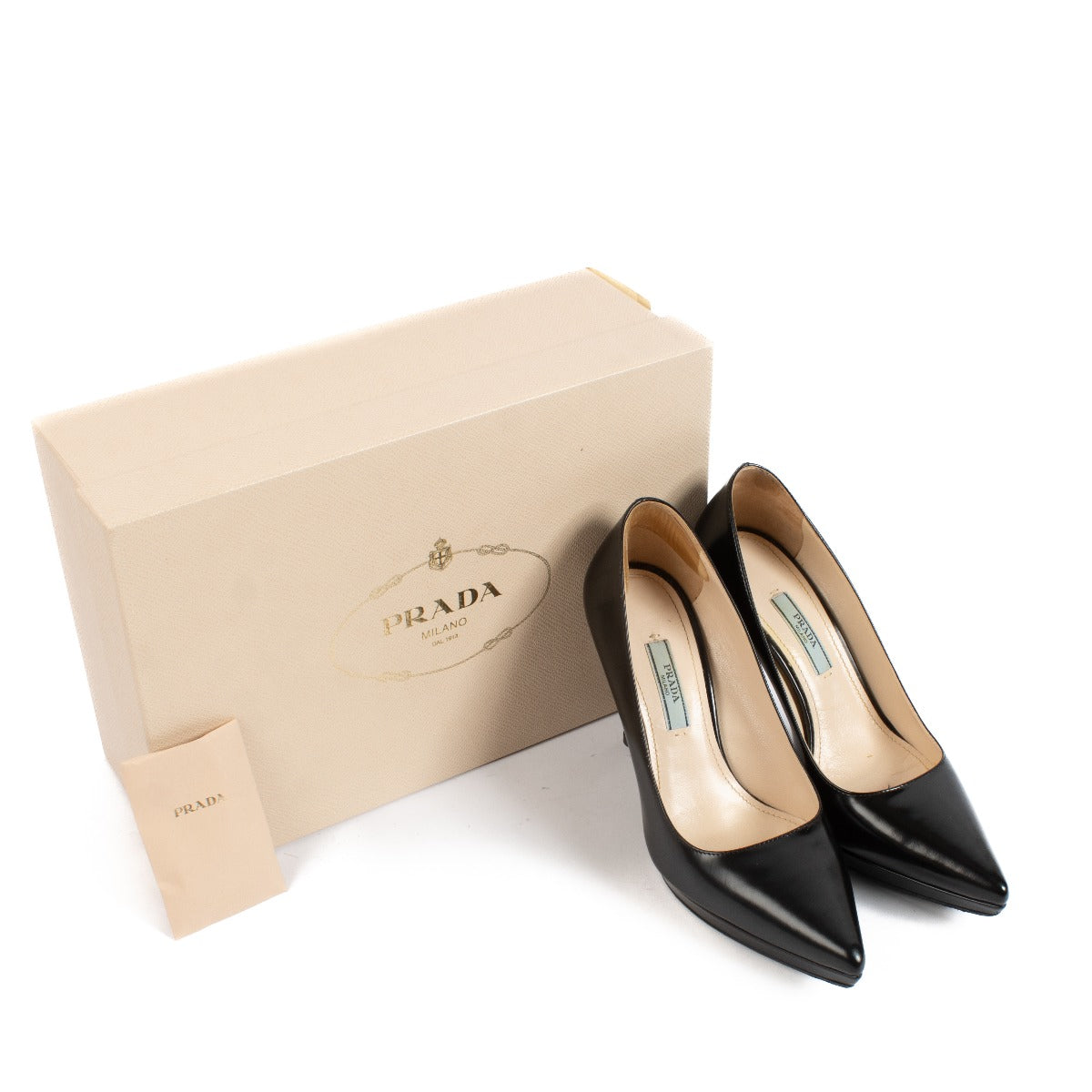 shop 100% authentic pre loved Prada Black Heels - size 36 1/2 on Labellov.com