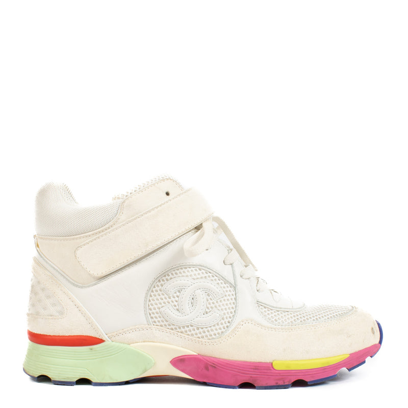 Chanel Rainbow CC Hi-Top Sneakers - maat 39.5