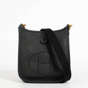 Are you looking for an authentic designer accessory? We buy and sell your preloved and brand new Hermès Evelyne 16 Black Taurillon Clemence GHW