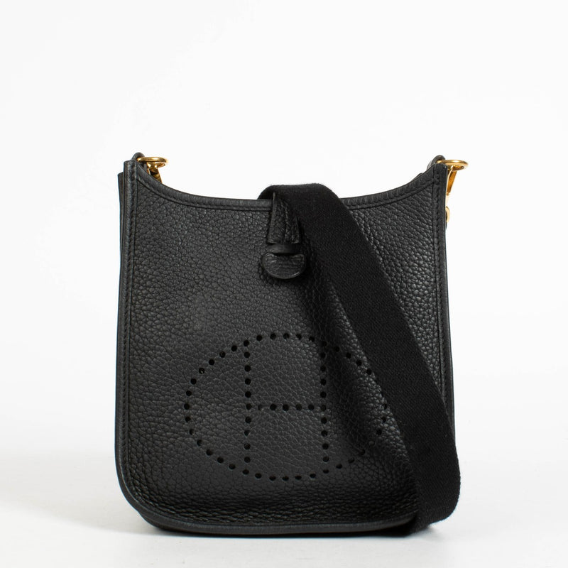 Are you looking for an authentic designer accessory? We buy and sell your preloved and brand new Hermès Evelyne 16 Black Taurillon Clemence GHW