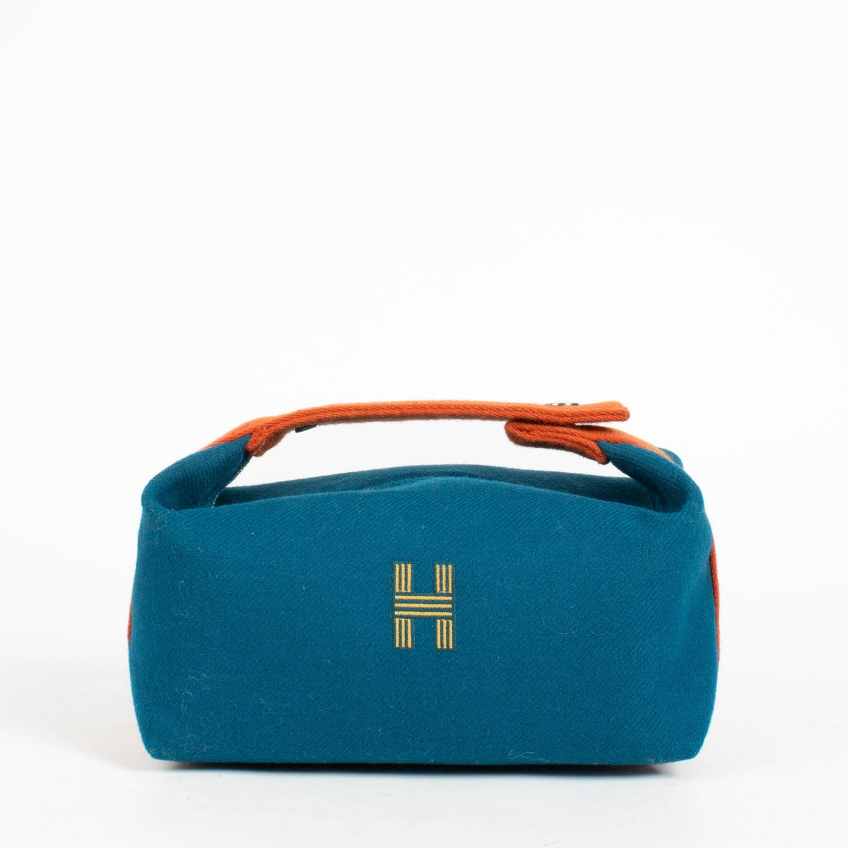 Shop the authentic Hermès Blue Paon Wool Bride-a-Brac Large Case on Labellov.com