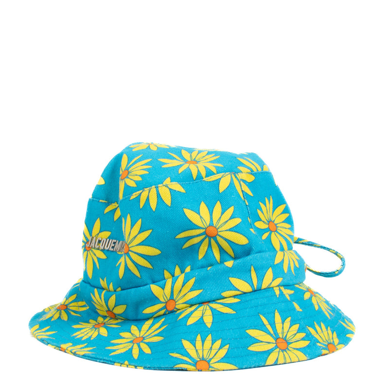 Jacquemus Blue Floral Bucket Hat