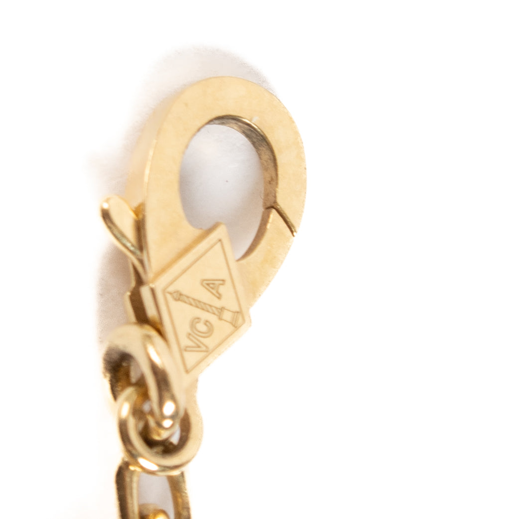 Van Cleef & Arpels Mother-of-Pearl/Yellow Gold Vintage Alhambra 5 Motifs Bracelet
