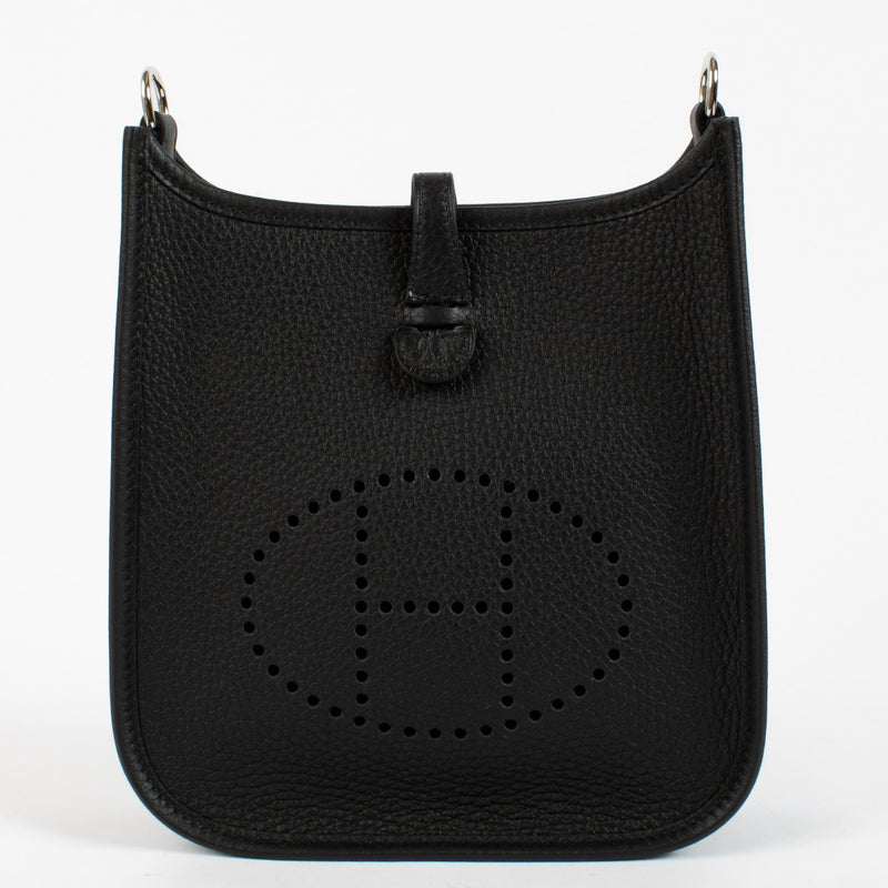 Shop authentic brand new store fresh 2024 Hermès Evelyne 16 Black Clemence PHW on www.labellov.com