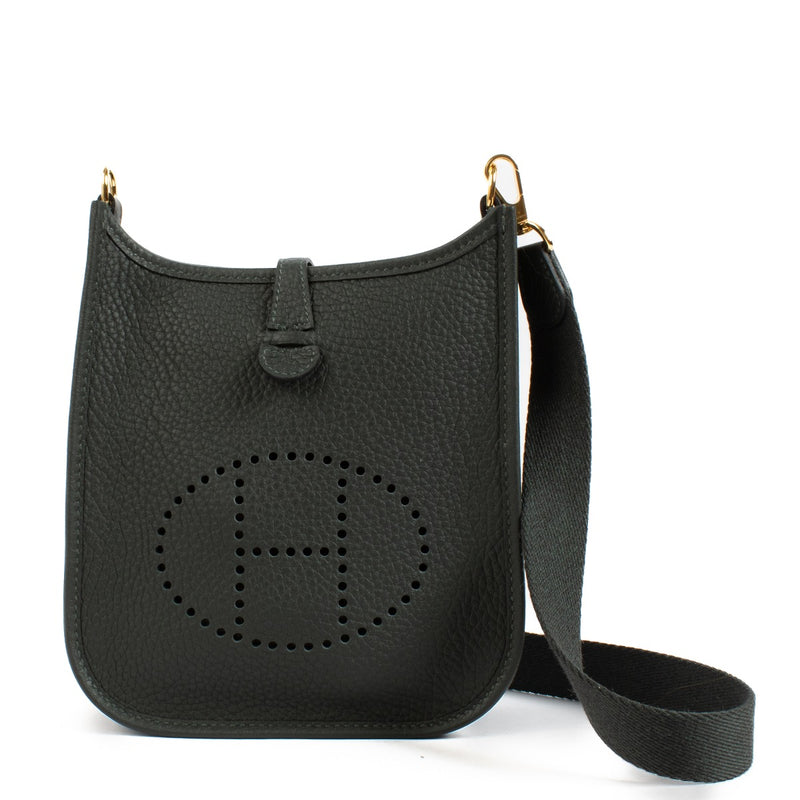Hermès Vert Foncé Clemence Evelyne 16 GHW