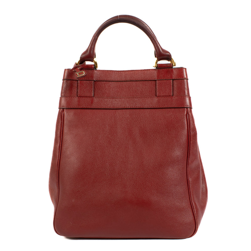 Delvaux Burgundy Rosseau Shoulder Bag