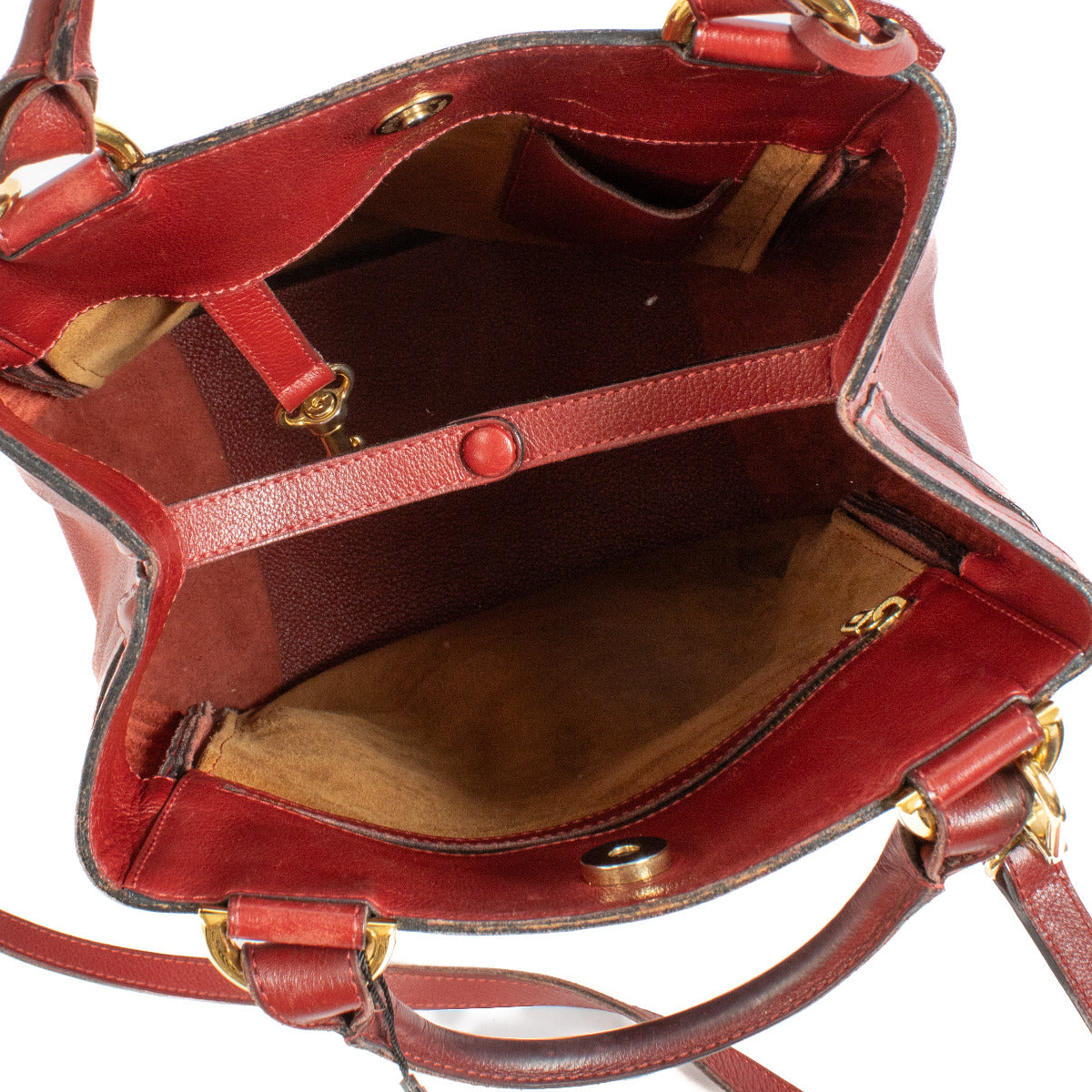Delvaux Burgundy Rosseau Shoulder Bag