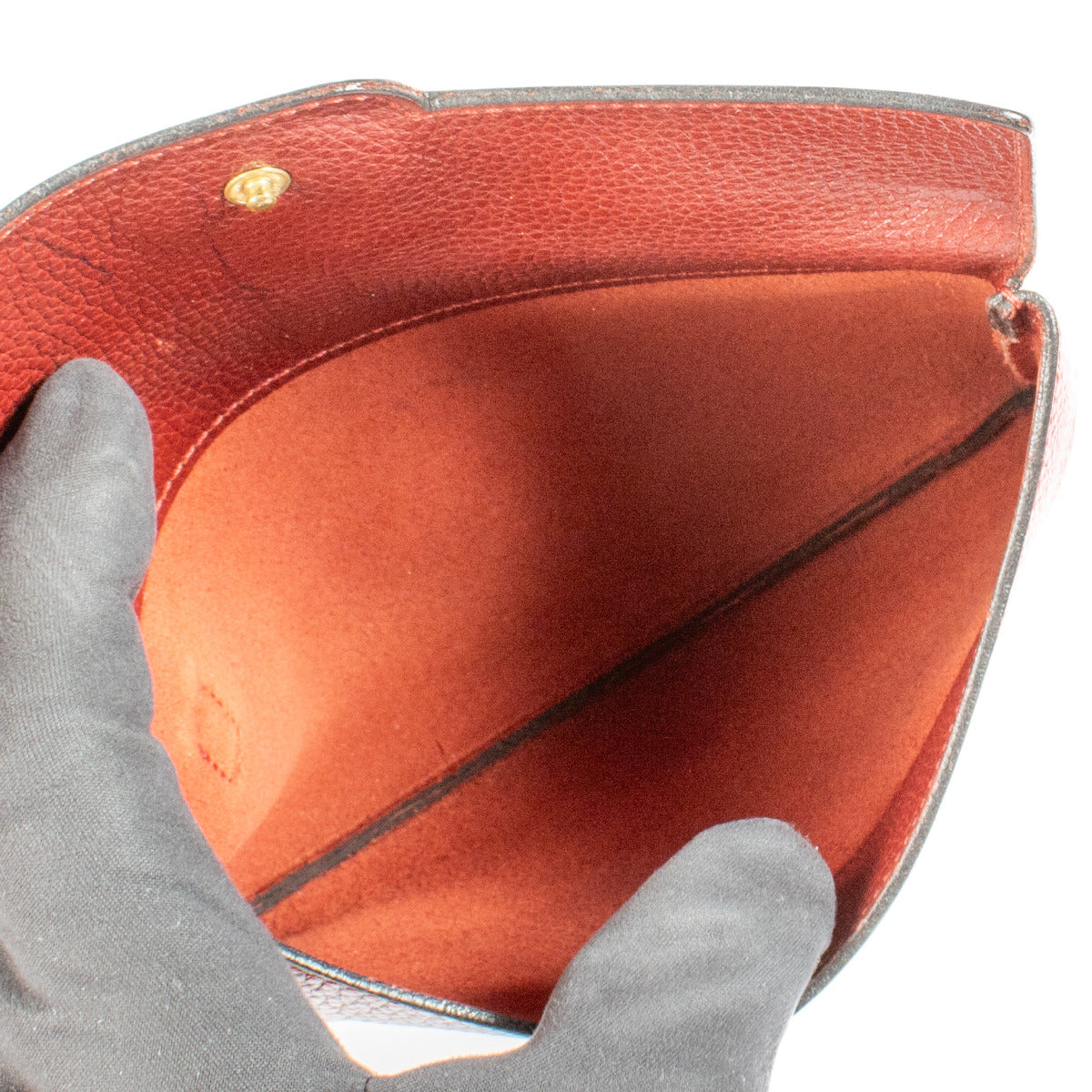 Delvaux Red Leather D Wallet Set