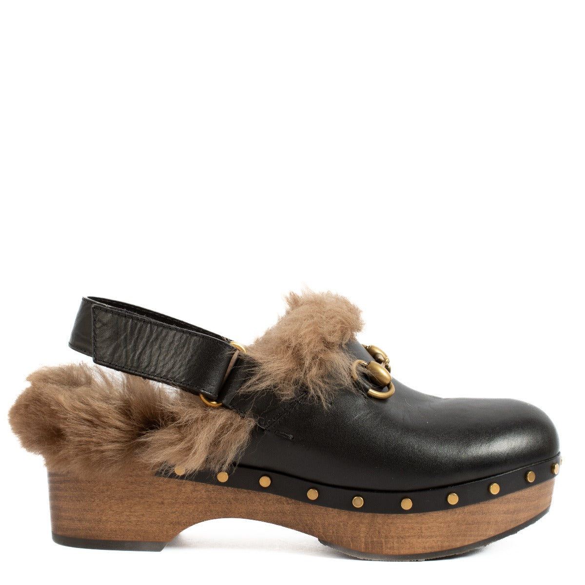 buy 100% authentic pre loved Gucci Black Leather Clog Flats - size 37 on Labellov.com
