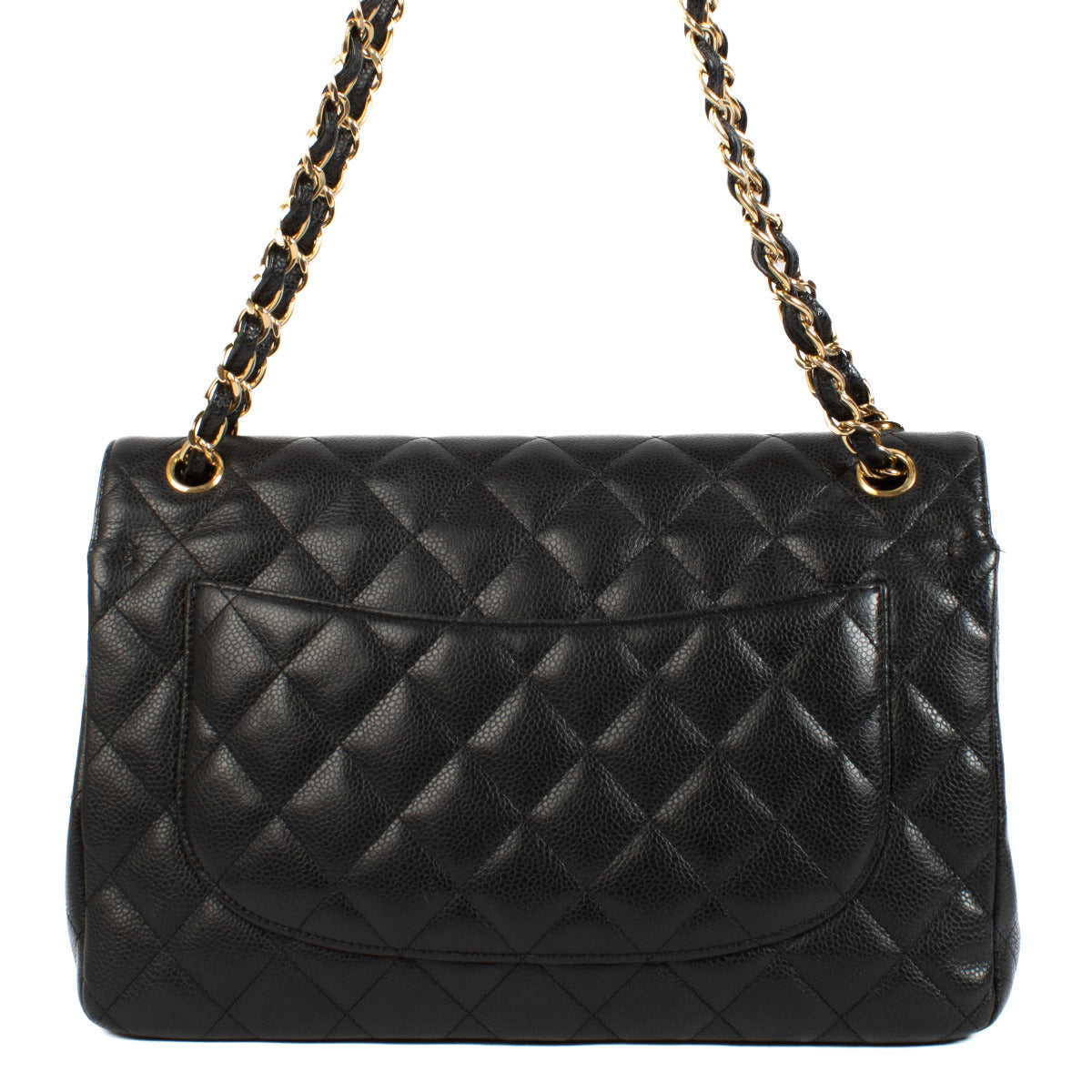 Chanel Black Caviar Large Classic Bag for the best price at Labellov secondhand luxury in Antwerp and Knokke.