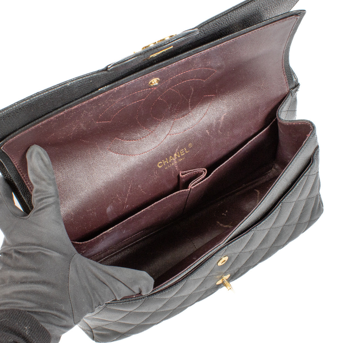Sac Classique Grand Modèle Chanel en Caviar Noir